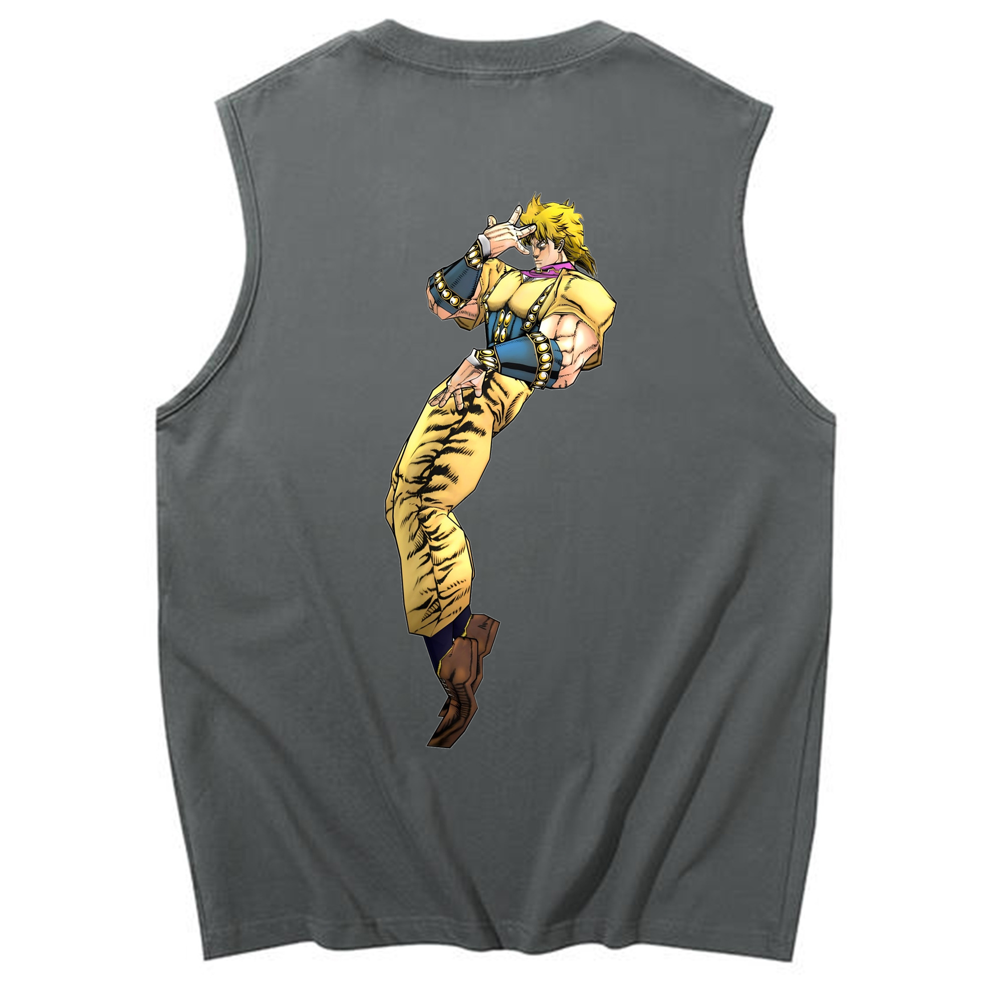 （画像用） ジョジョの奇妙な冒険 ディオ?ブランドー JoJo's Bizarre Adventure Dio Brando コットン100％タンクトップ（背面プリント）
